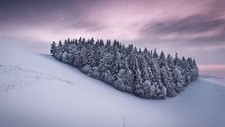 Landscape snow trees winter sky nature Custom Gaming Mat Desk picture