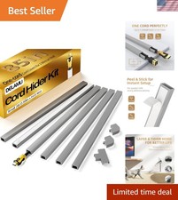 Paintable 85in Cord Cover for Wires - Safe, Durable, and Stylish Gray Solution picture