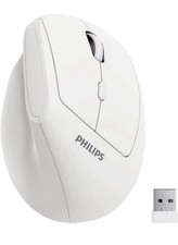 Philips SPK7628 Wireless Vertical Ergonomic Optical 1600 DPI 6-Button, White picture