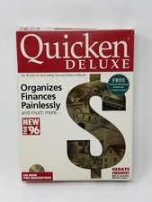 Quicken Deluxe CD-ROM Version 6 for Macintosh New Sealed Disc Open Box picture