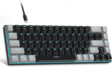 Portable 60% Mechanical Gaming Keyboard, MK-Box LED Compact 68 Keys Black/Grey picture