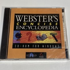 Vintage Cd- Rom For Windows 1995 Webster's Concise Encyclopedia (CD PC) Sealed picture