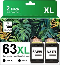 Compatible Ink 63XL Black Ink Cartridges Replacement for Hp Ink 63 63XL Black picture