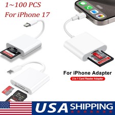 TF/SD Card Adapter Camera Reader for iPad iPhone6 7 8 Plus 13 16 17 Pro X Xs LOT picture
