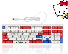 Sanrio Hello Kitty HK-LW108 LED USB Wired Keyboard 108 Keys Vivid Color picture