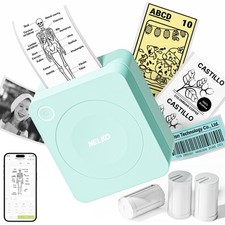 Nelko PM230 Mini Bluetooth Sticker Printer Black and White with Custom Labels picture