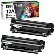 2 Pcs Q2612A Toner for HP LaserJet 1018 1012 1015 3020 3055 MFP M1005 BLACK picture