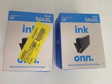 Lot 2 Brand new sealed Onn Remanufactured Ink Cartridge for HP 564XL Black picture