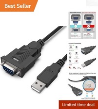 1.8M USB to DB9 Serial Adapter Cable - Plug & Play with Wide OS Compatibility picture