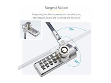 StarTechcom 10-Pack Dual Access Laptop Lock 6.5ft DUALKA10 LAPTOP LOCK picture