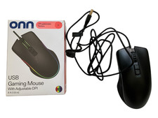 Onn. Gaming Mouse Wired - USB 6 ft Cable LED Lighting Effects picture