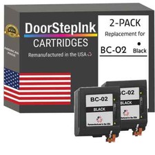 DoorStepInk Compatible Ink Cartridges for Canon BC-02 Black Twin Pack-USA picture