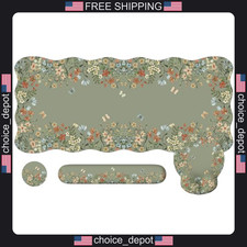 iCasso Desk Pad Set with Wrist Rests 35.4x15.7 inches Cottagecore Pattern picture