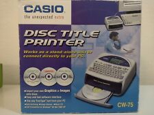 Casio USB Direct CD DVD Disc Title Printer with Qwerty Keyboard Model CW-75 New picture