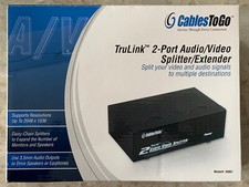 CablesToGo C2G TruLink 2-Port Monitor Audio/Video Splitter/Extender 39967 NEW picture