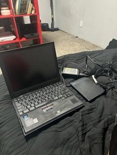 IBM 600 Vintage Laptop with External CD-ROM Drive and Power Adapter (WORKING)  picture