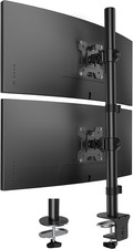 HUANUO Vertical Dual Monitor Mount, Stacked Monitor Stand for 2 Monitors with He picture