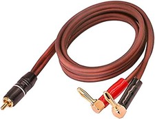 XMSJSIY Banana Plug to RCA Speaker Cable,Speaker Wire Male 6.56 feet, 2 m picture