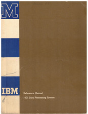 VINTAGE 1961 IBM 1401 DATA PROCESSING SYSTEM REFERENCE MANUAL ILLUSTRATED BOOK picture