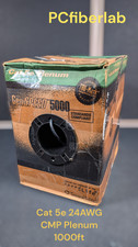 General Cable CAT 5E GenSpeed 5000 4P/24AWG CMP 350Mhz Black - 1000 FT picture