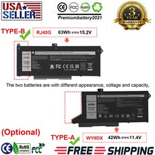 RJ40G/WY9DX Battery for Dell Latitude 5420 5520 Precision 3560 01K2CF 075X16 US picture