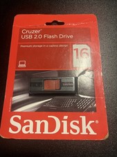 Brand New SanDisk Cruzer 16GB USB Flash Drive SDCZ36-016G-A11 Black/Red picture