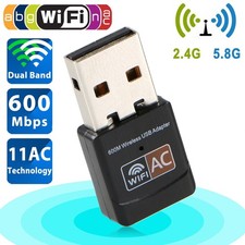 2X TSV 600Mbps Dual Band 2.4G/5GHz Wireless Network Adapter WiFi Dongle Laptop picture