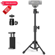 InnoGear Webcam Tripod, Extendable Stand for Desk with Phone C Black picture