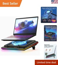 RGB Laptop Cooling Pad, Gaming Laptop Cooler with Powerful Turbofan, Fast Coo... picture