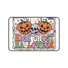High Ghost Halloween Desk Mat | Halloween Skull Pumpkin Desk Mat picture