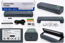 N80 Portable A4 Thermal Printer Bluetooth Wireless Inkless Printer NEW picture