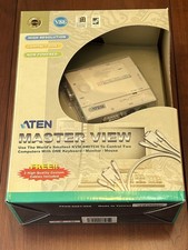 Vintage ATEN CS-12 Master View Mini KVM Switch Y2K Computer Tech Windows 98 VTG picture