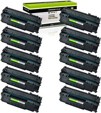 10PK Q7553A Black Toner Fits For HP LaserJet P2014 P2014D P2014N P2014DN P2014X picture