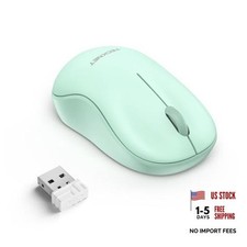 Portable Ambidextrous 2.4 GHz Wireless Mouse for Laptop- Green Mint Green picture