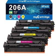 myCartridge 206A Toner Cartridges 4 Pack HP 206A 206X MFP M283fdw M283cdw picture