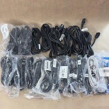 Lot of 20 Three Prong AC Power Cords Standard Electrical Cables Mixed Lot picture