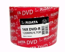 1000 RIDATA Blank 16X DVD-R DVDR Branded Logo 4.7GB Recordable Disc 20x50PK picture