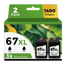 67XL Black High Yield Ink Cartridge Replacement for HP Ink 67 XL HP67XL picture