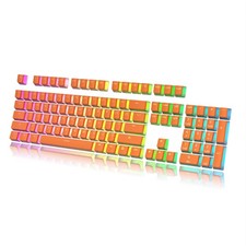 Pudding Keycaps Set Doubleshot PBT 112 Key OEM ANSI for Cherry MX Orange picture
