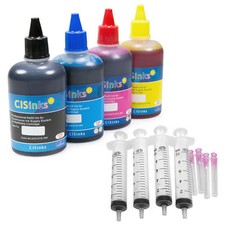 4 Pack Compatible Refill Bulk Ink w Syringes alternative for Printers CISS picture