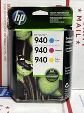 HP 940 Cyan, Magenta & Yellow Original Ink Cartridges 3 pack (CN065FN)  Aug/2016 picture