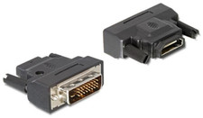 DeLOCK DVI/ HDMI Adapter DVI-D HDMI FM Black Cable Interface/ Gender Adapter picture
