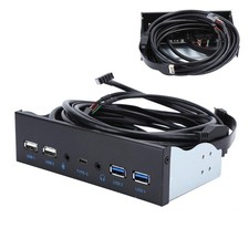 Extra USB Front Panel, Hub with 2-Port 3.0/2-Port 2.0/Audio black picture