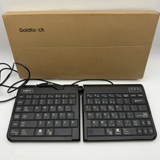 Goldtouch Go2 Folding USB Ergonomic Keyboard Black SK-2721 Tested Working picture