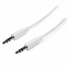 StarTech MU3MMMSWH 3M (9.8FT) White Slim 3.5mm Stereo Audio Cable - Male to Male picture