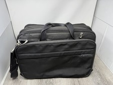 Briggs & Riley Black Expandable Laptop Bag Briefcase Soft Sided Travel Bag picture