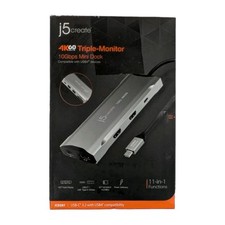 j5create 4K60 Elite USB-C Triple-Monitor 10Gbps Mini Dock JCD397  ST36 picture