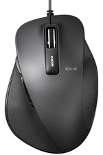 Elecom Mouse Wired LSize Quiet BlueLED Grip Black picture