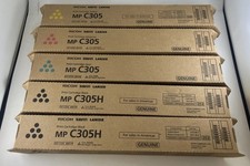 Set of 5 Ricoh MP C305 C305H Genuine CMYK Print Cartridge 842119-22 New Sealed picture