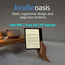 NEW Kindle Oasis Waterproof eReader 7” WiFi + Free 4G LTE CELLULAR DATA - 32GB picture